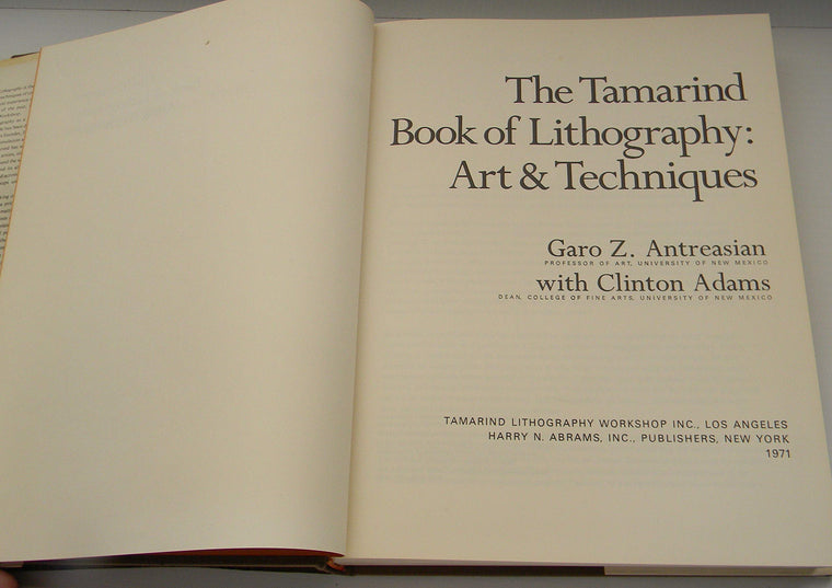 The Tamarind Book of Lithography: Art and Techniques — back cover