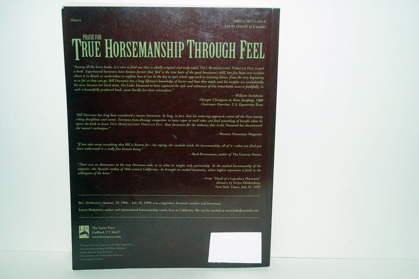 True Horsemanship Through Feel by Bill Dorrance
