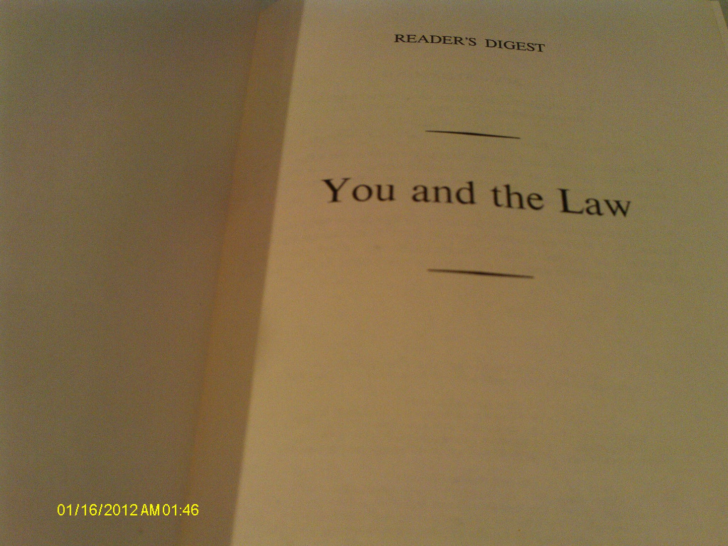 You and the Law