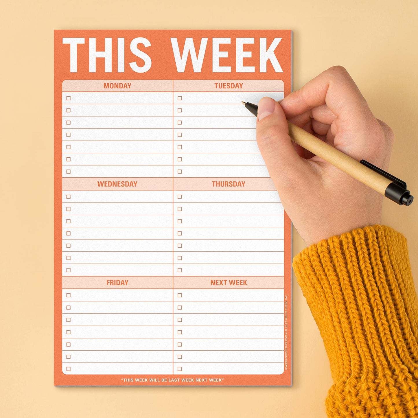 Knock Knock This Week Note Pad 6 x 9-inches