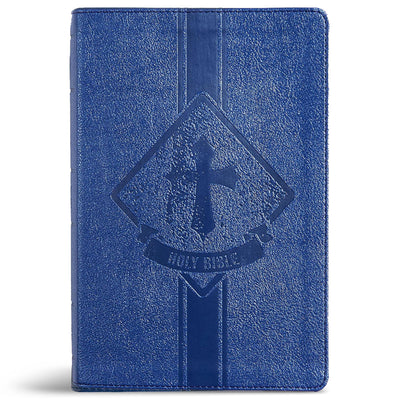 KJV Kids Bible, Royal Blue LeatherTouch, KJV Holy Bible, Red Letter, Presentation Page, Study Helps for Children, Full-Color Inserts and Maps, Easy-to-Read Bible MCM Type
