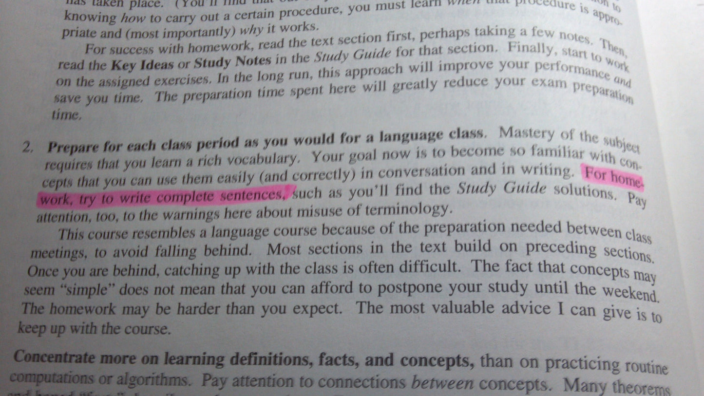 Student Study Guide for Linear Algebra and Its Applications