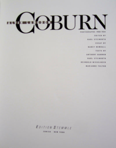 Alvin Langdon Coburn: Photographs 1900-1924
