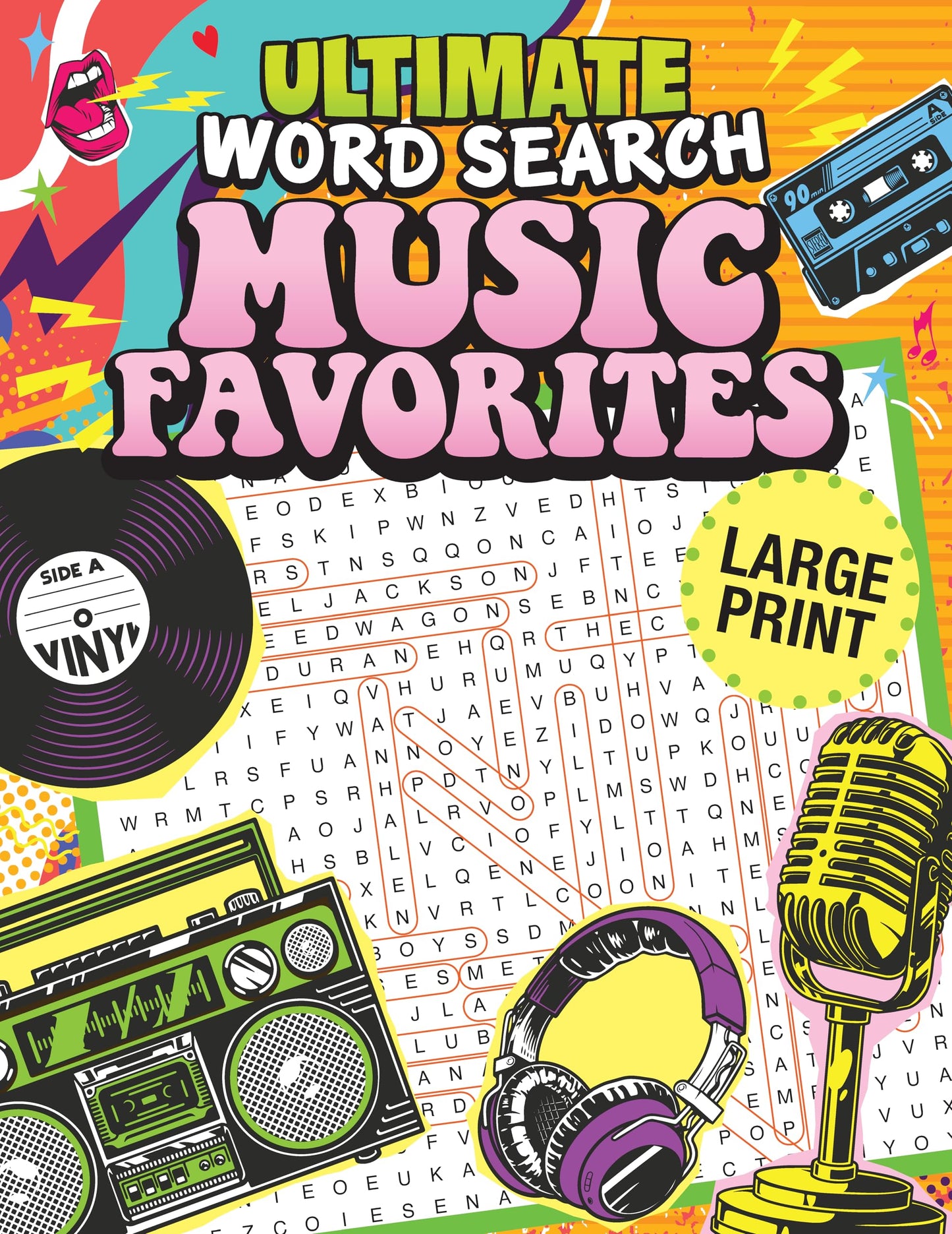 Ultimate Word Search Music Favorites (Fox Chapel Publishing) 100 Large Print Puzzles Celebrating Iconic Musicians from the '50s to Today - Elvis, The Rolling Stones, Cher, Nirvana, Van Halen, and More