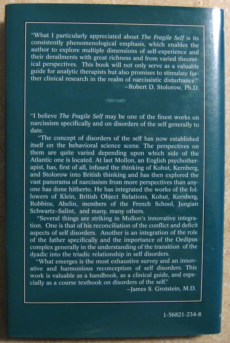 Fragile Self: The Structure of Narcissistic Disturbance and Its Therapy — back cover
