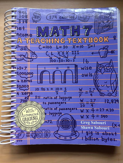 Math 7: Teaching Textbooks (Book Only) by Greg Sabouri