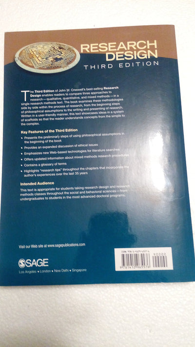 Research Design: Qualitative, Quantitative, and Mixed Methods Approaches, 3rd Edition