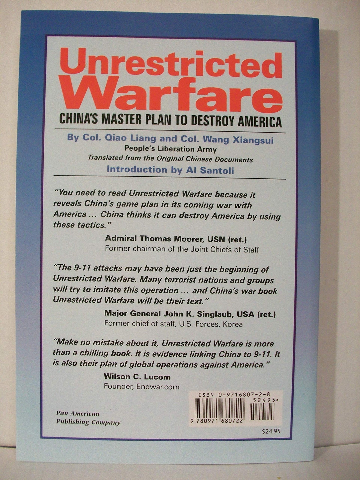 Unrestricted Warfare: Chinas Master Plan to Destroy America