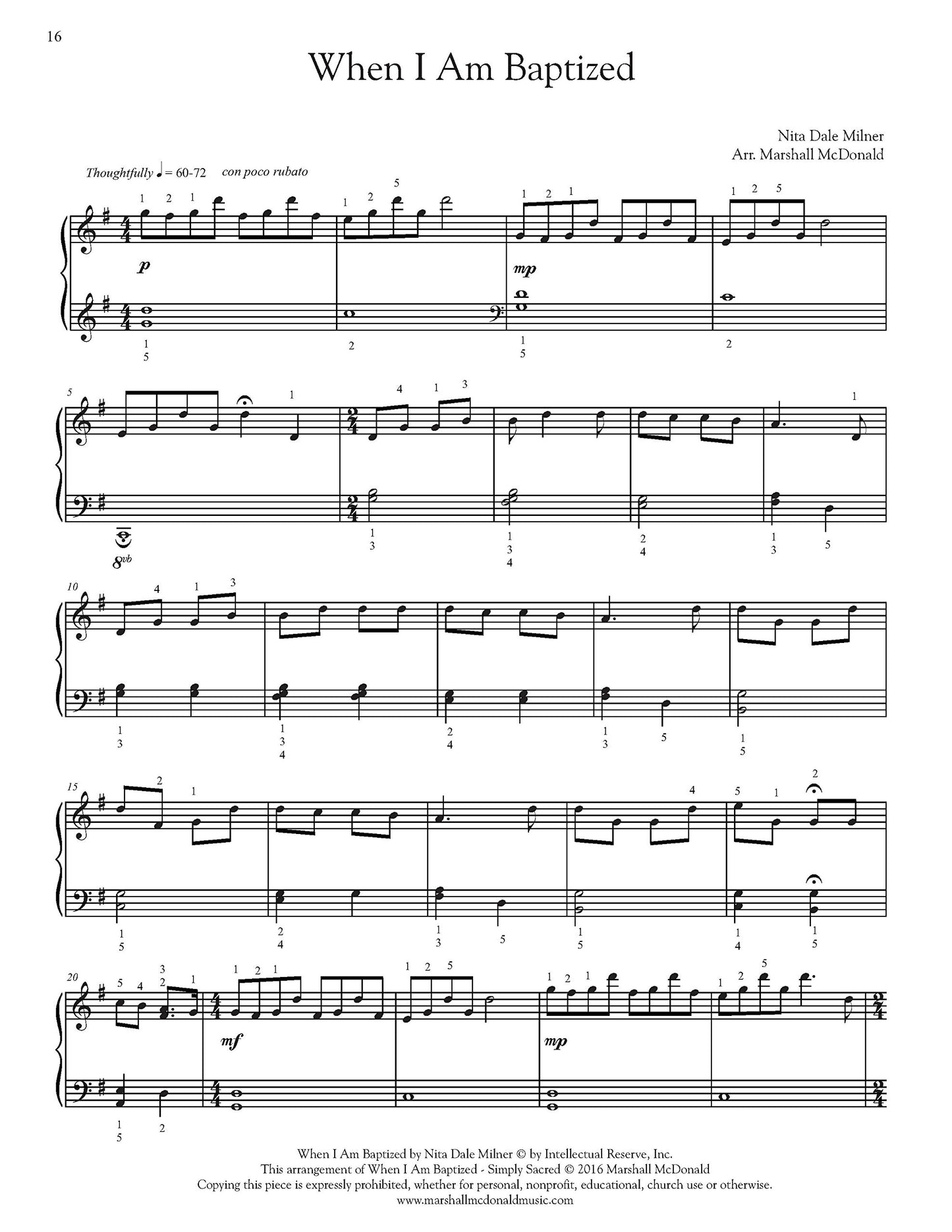 Simply Sacred: Piano Solos for the Aspiring Pianist (Late Beginner/Early Intermediate)