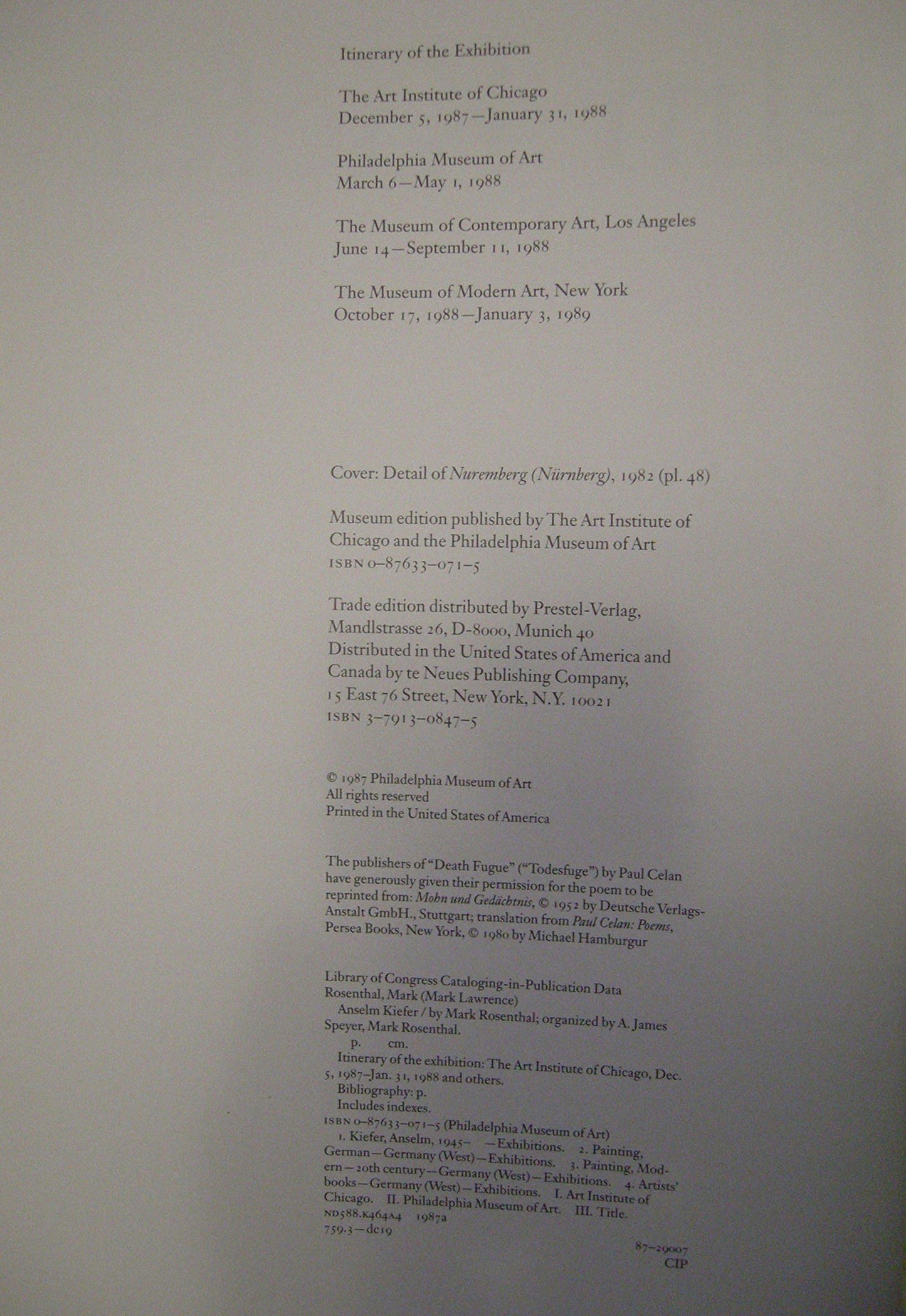 Anselm Kiefer (Trade edition)