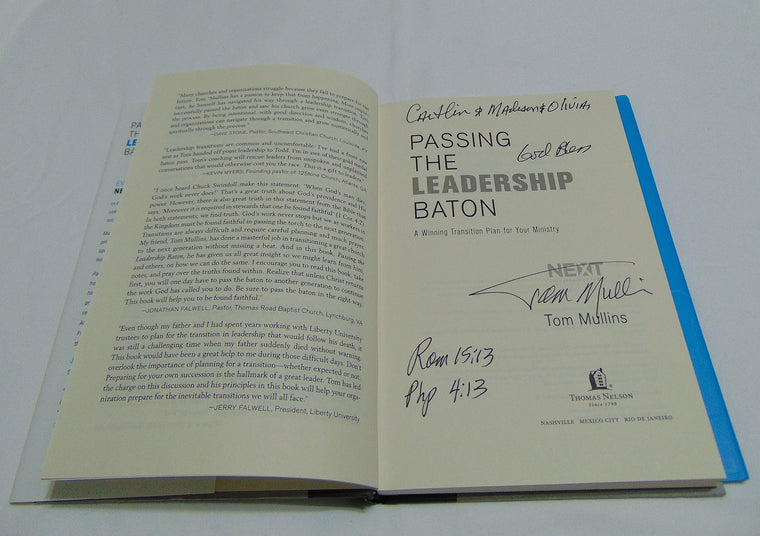 Passing the Leadership Baton: A Winning Transition Plan for Your Ministry — back cover