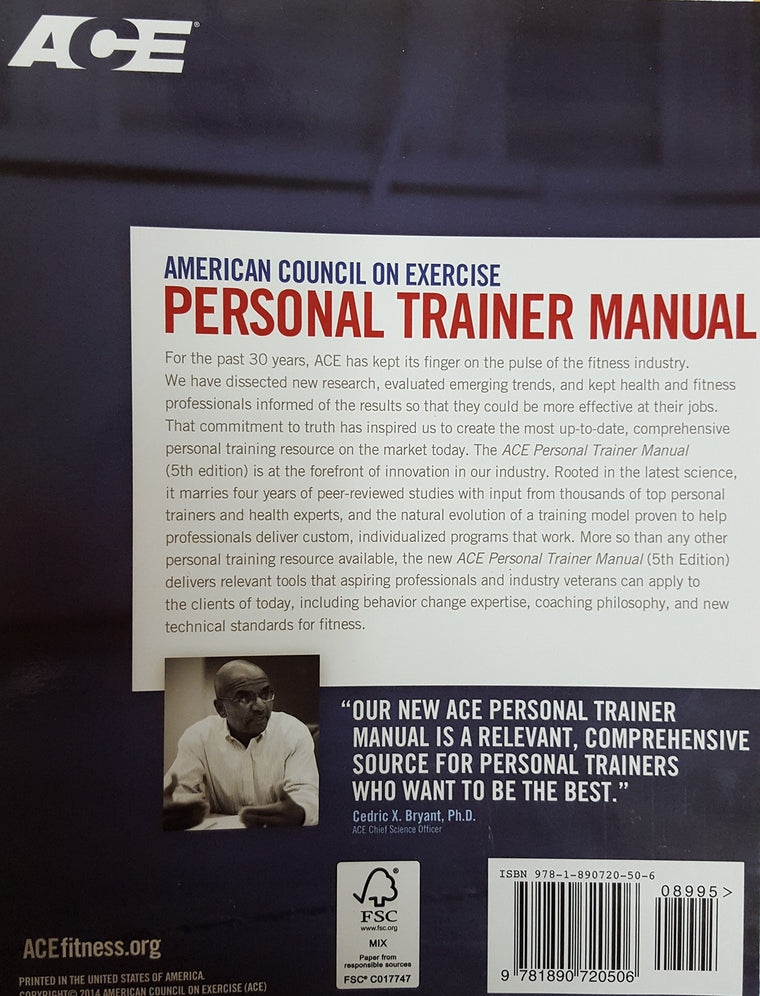 American Council on Exercise Personal Trainer Manual, 5th Edition — back cover