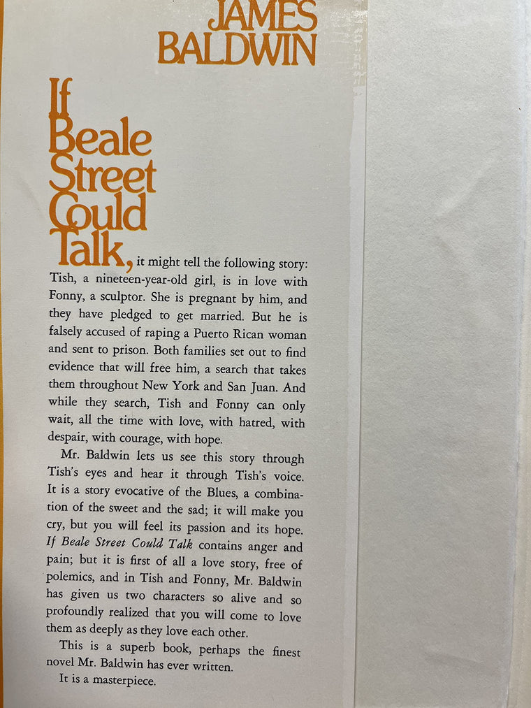 If Beale Street Could Talk — back cover