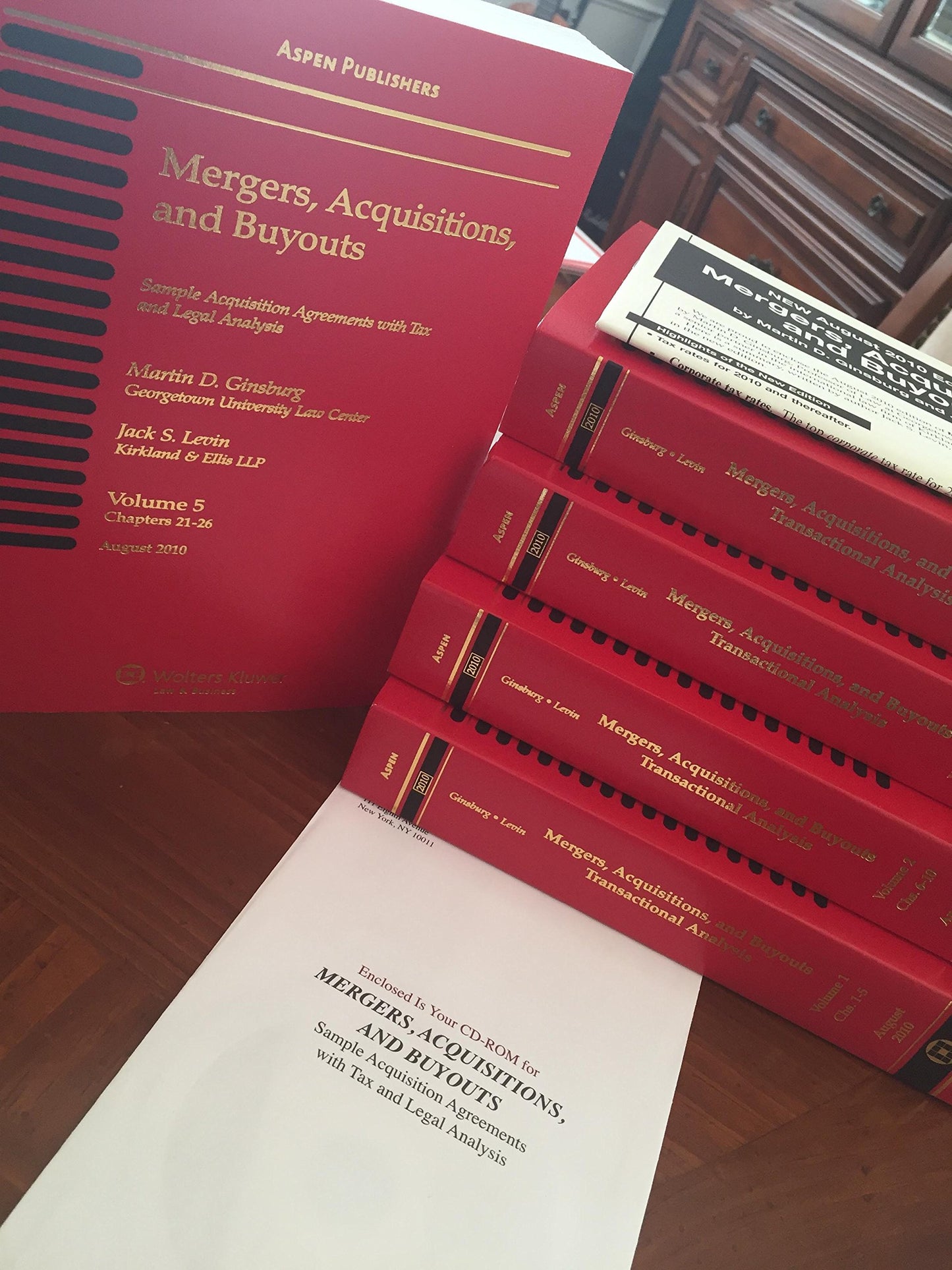 Mergers, Acquisitions, and Buyouts, August 2010: Five Volume Print Set