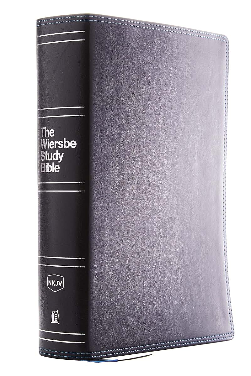 NKJV, Wiersbe Study Bible, Leathersoft, Black, Red Letter, Comfort Print: Be Transformed by the Power of Gods Word
