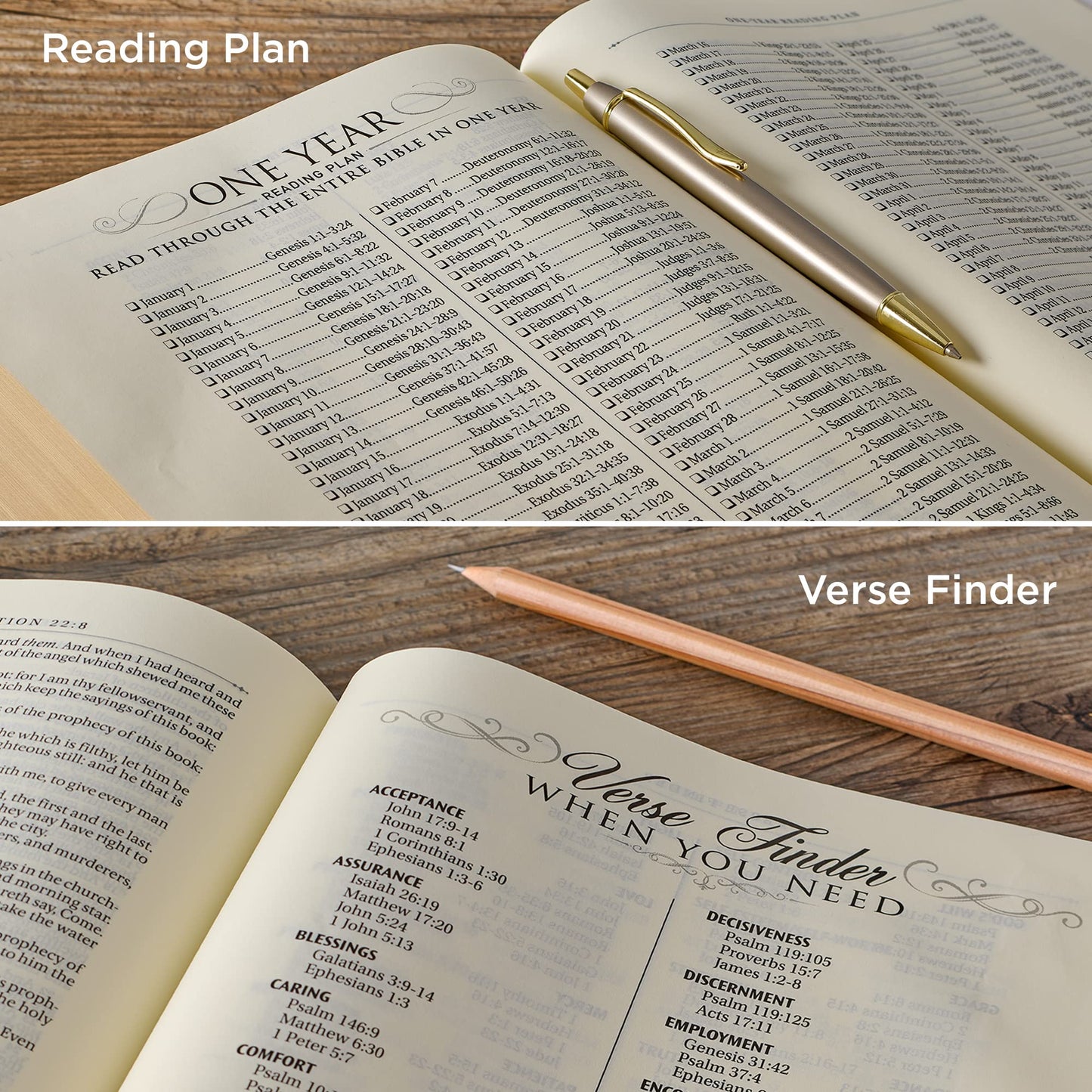 KJV Holy Bible, Large Print Note-taking Bible, Faux Leather Hardcover - King James Version, Rose Gold (KJV Note-taking Editions)