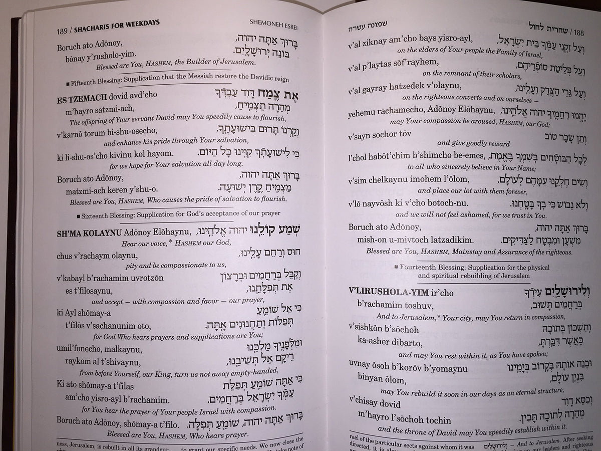 Siddur: ArtScroll Transliterated Linear : Weekday