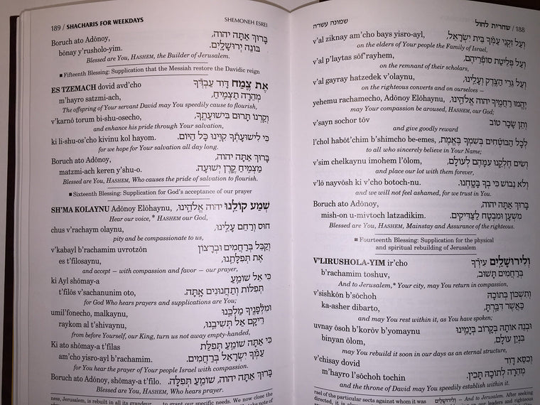Siddur: ArtScroll Transliterated Linear : Weekday — back cover