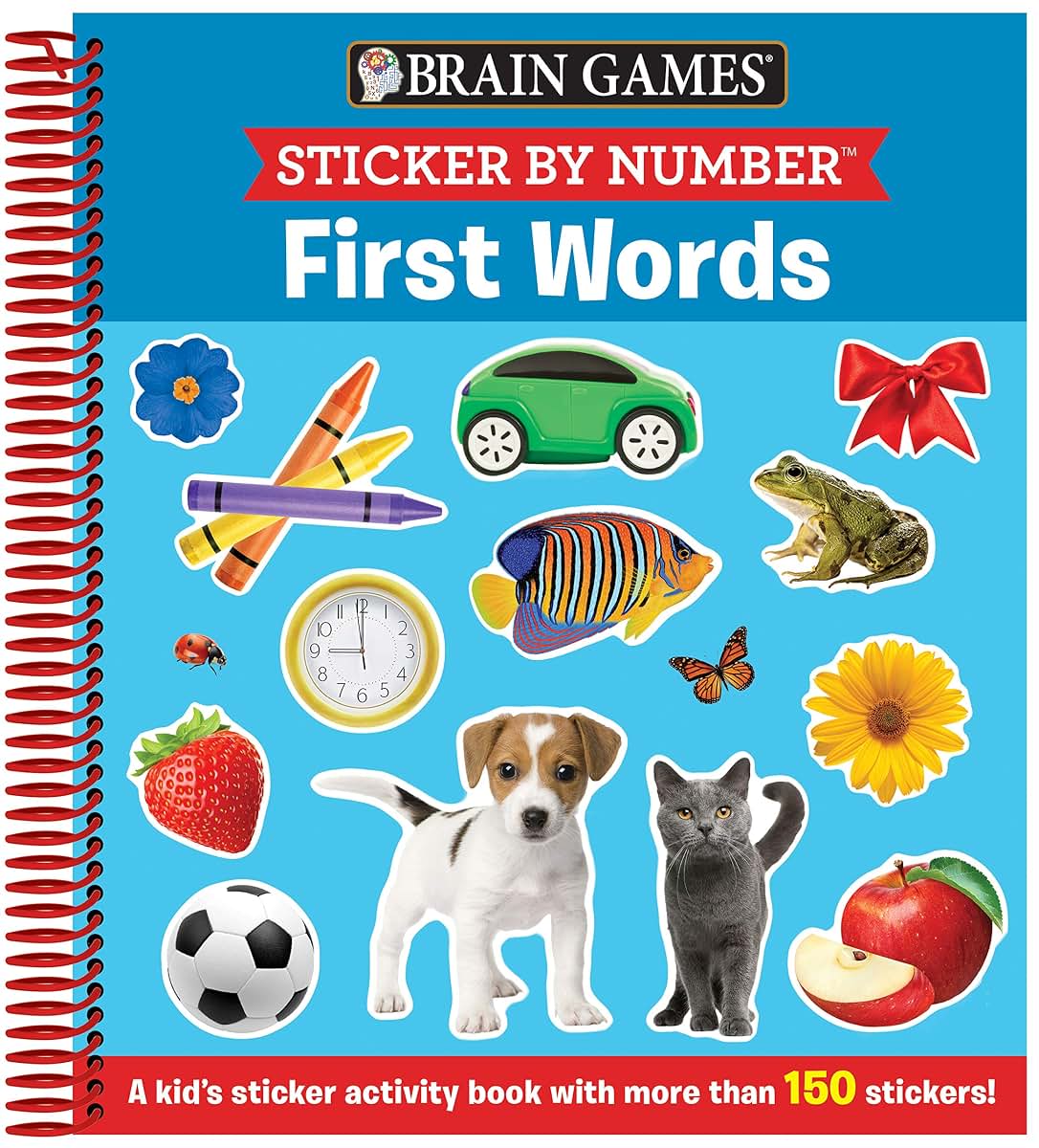 Brain Games - Sticker by Number: First Words (For Kids Ages 3-6): A Kid's Sticker Activity Book With More Than 150 Stickers! (Brain Games - Sticker Activity)