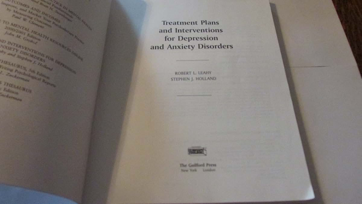 Treatment Plans and Interventions for Depression and Anxiety