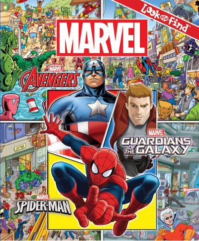 Marvel - Avengers, Guardians of the Galaxy, and Spider-man Look and Find Activity Book - Characters from Avengers Endgame Included - PI Kids