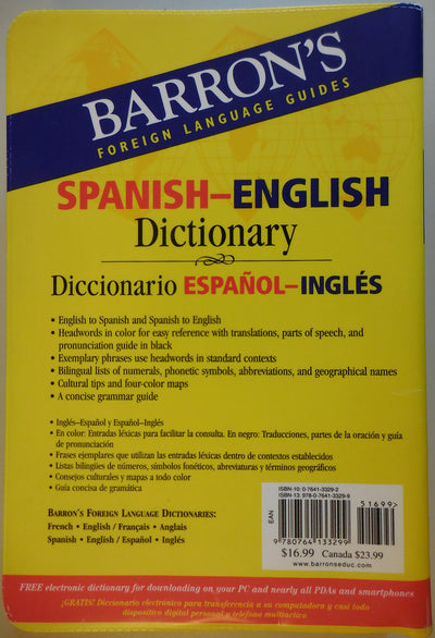 Barron's Foreign Language Guides Spanish-English Dictionary