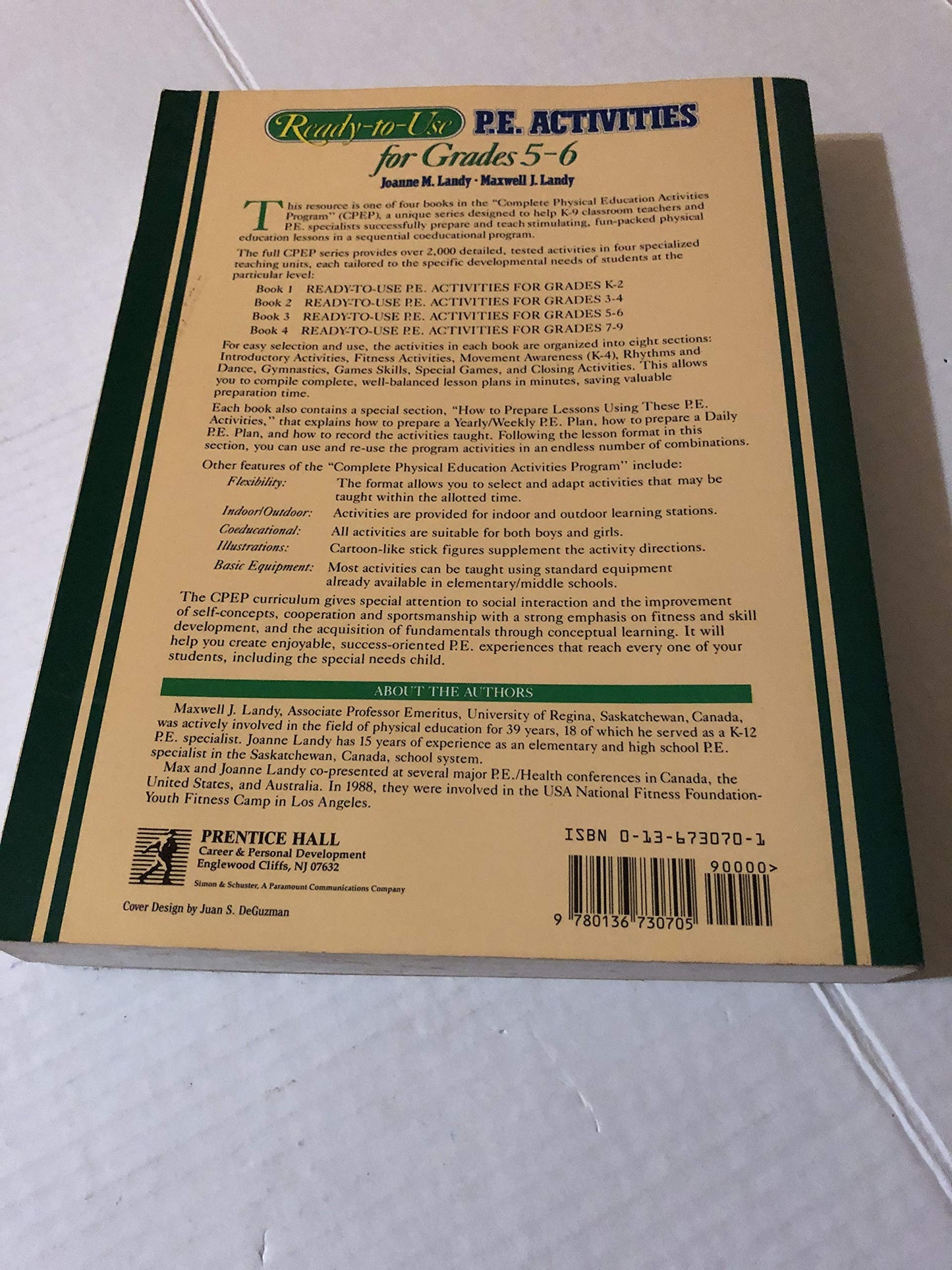 Ready-to-use P.E. Activities for Grades 5-6, Book 3