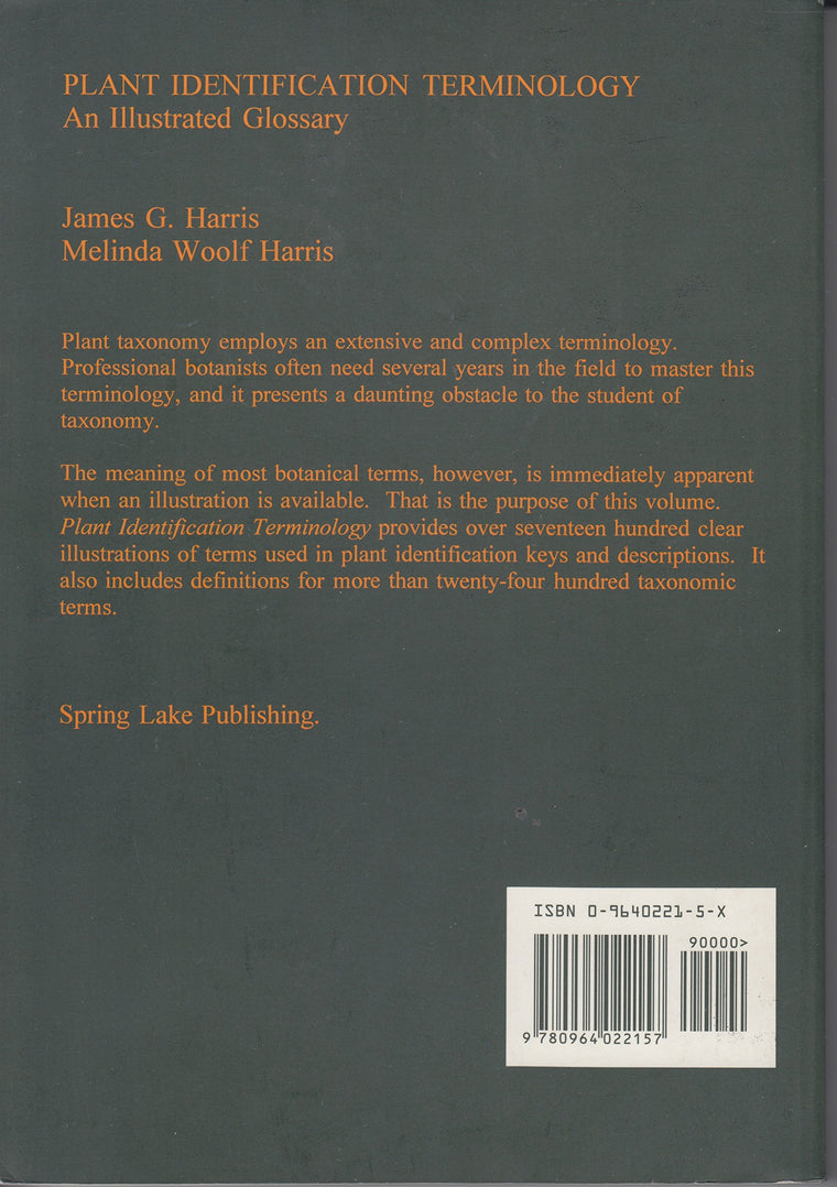 Plant Identification Terminology: An Illustrated Glossary — back cover