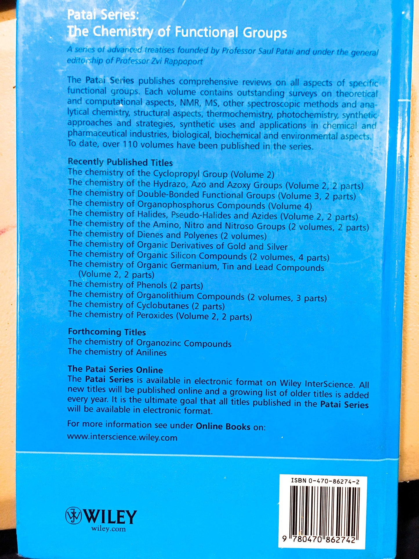The Chemistry of Peroxides, Parts 1 and 2, 2 Volume Set (Patai's Chemistry of Functional Groups)