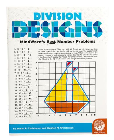 MindWare Math Mosaics: Division Designs - Math Coloring Book for Kids with Problem-Solving and Art Integration, Ages 8 and Up