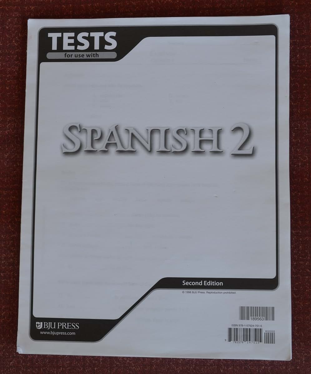 Spanish 2 Tests 2nd Edition