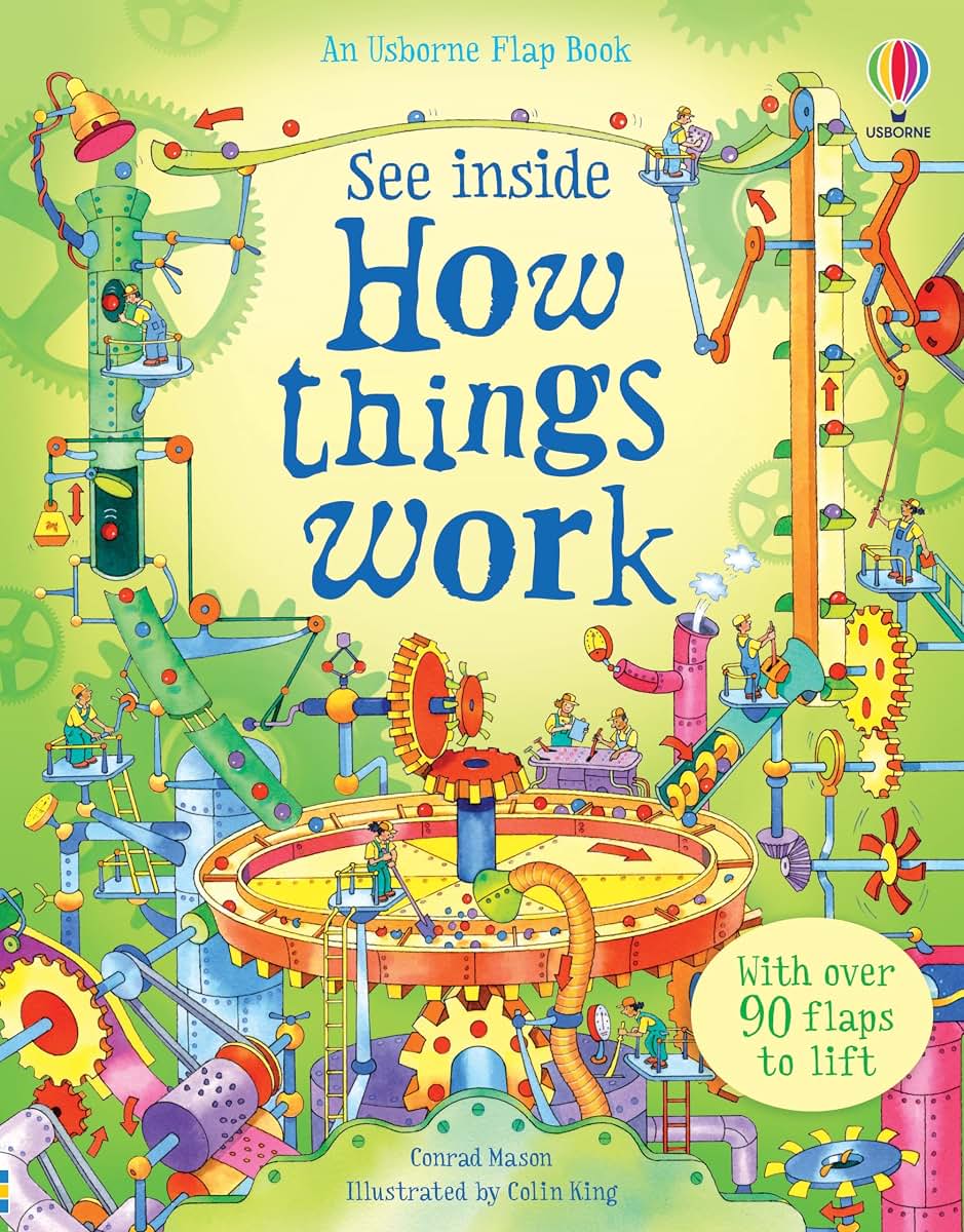 See Inside How Things Work: A Usborne Flap Book Revealing Car Engines, Submarines, and Machines for Kids (Ages 6-9)