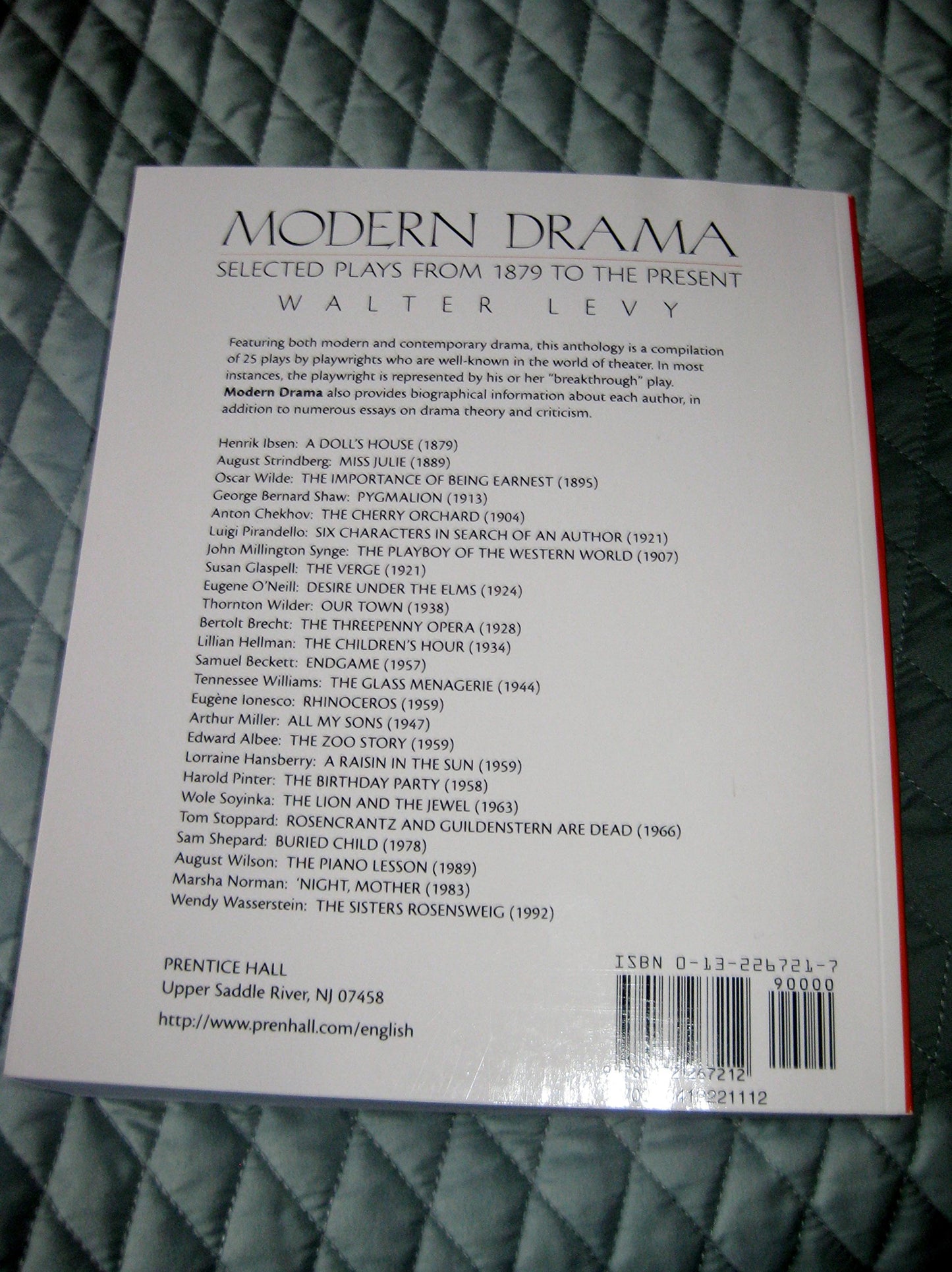 Modern Drama: Selected Plays from 1879 to the Present