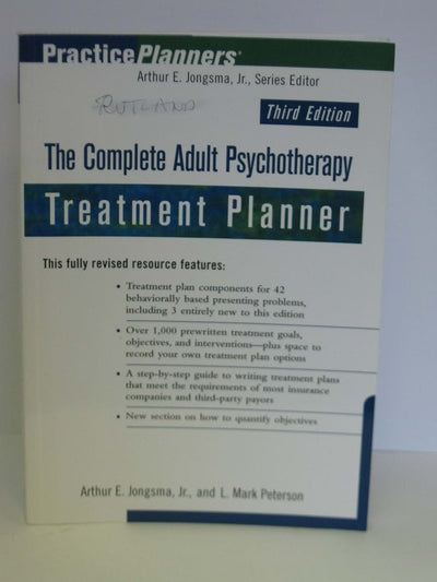 The Complete Adult Psychotherapy Treatment Planner (PracticePlanners)