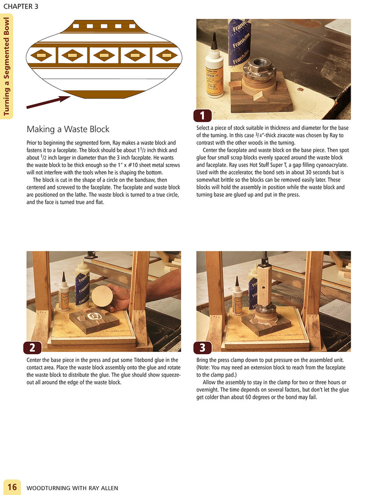 Woodturning with Ray Allen: A Master's Designs & Techniques for Segmented Bowls and Vessels (Fox Chapel Publishing) 11 Plans and a Gallery of Work from One of the Nation's Best Segmented Wood Turners — back cover