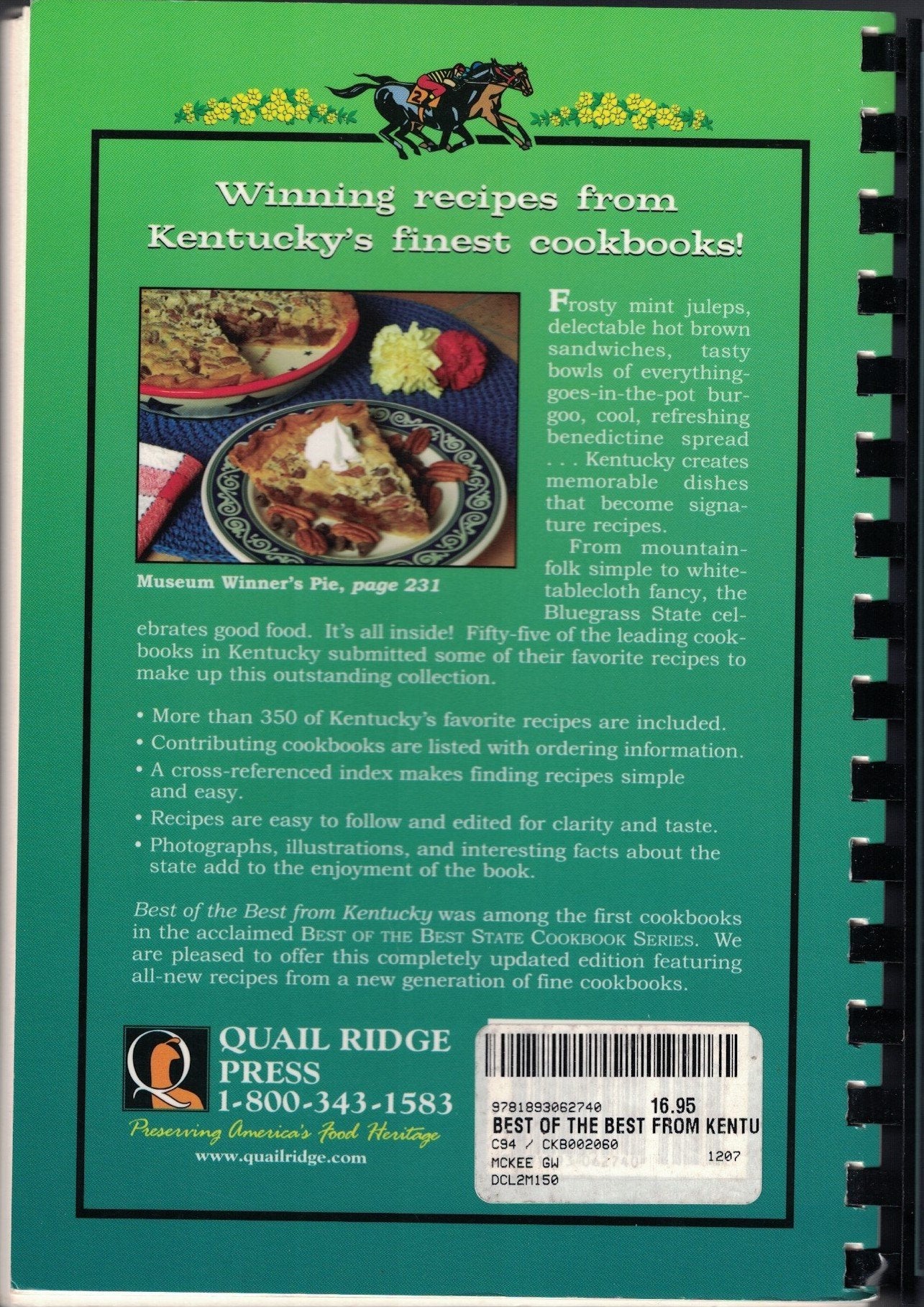 Best of the Best from Kentucky Cookbook: Selected Recipes from Kentucky's Favorite Cookbooks (Best of the Best State Cookbook Series)