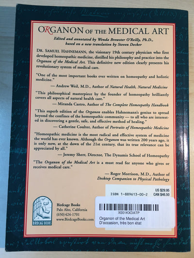 Organon of the Medical Art