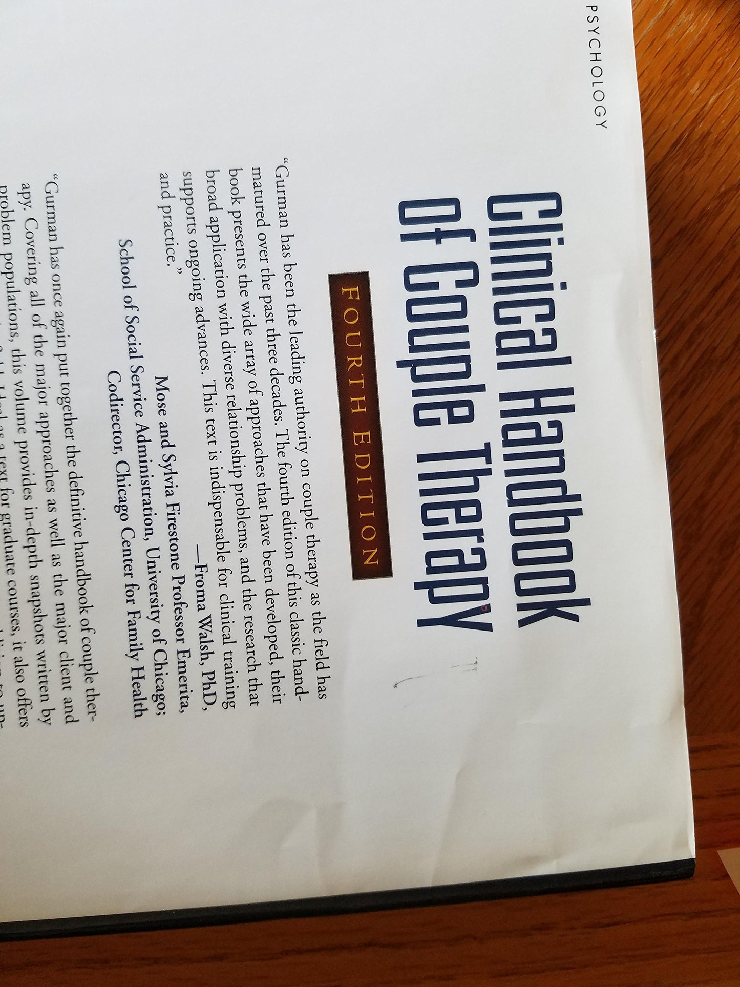 Clinical Handbook of Couple Therapy, Fourth Edition