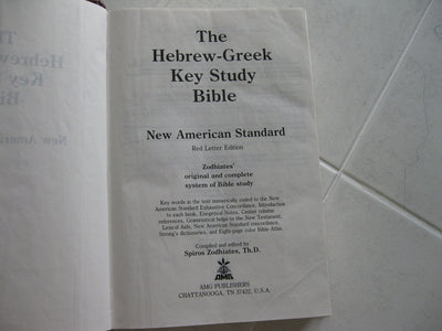 Hebrew-Greek Key Word Study Bible: New American Standard Bible