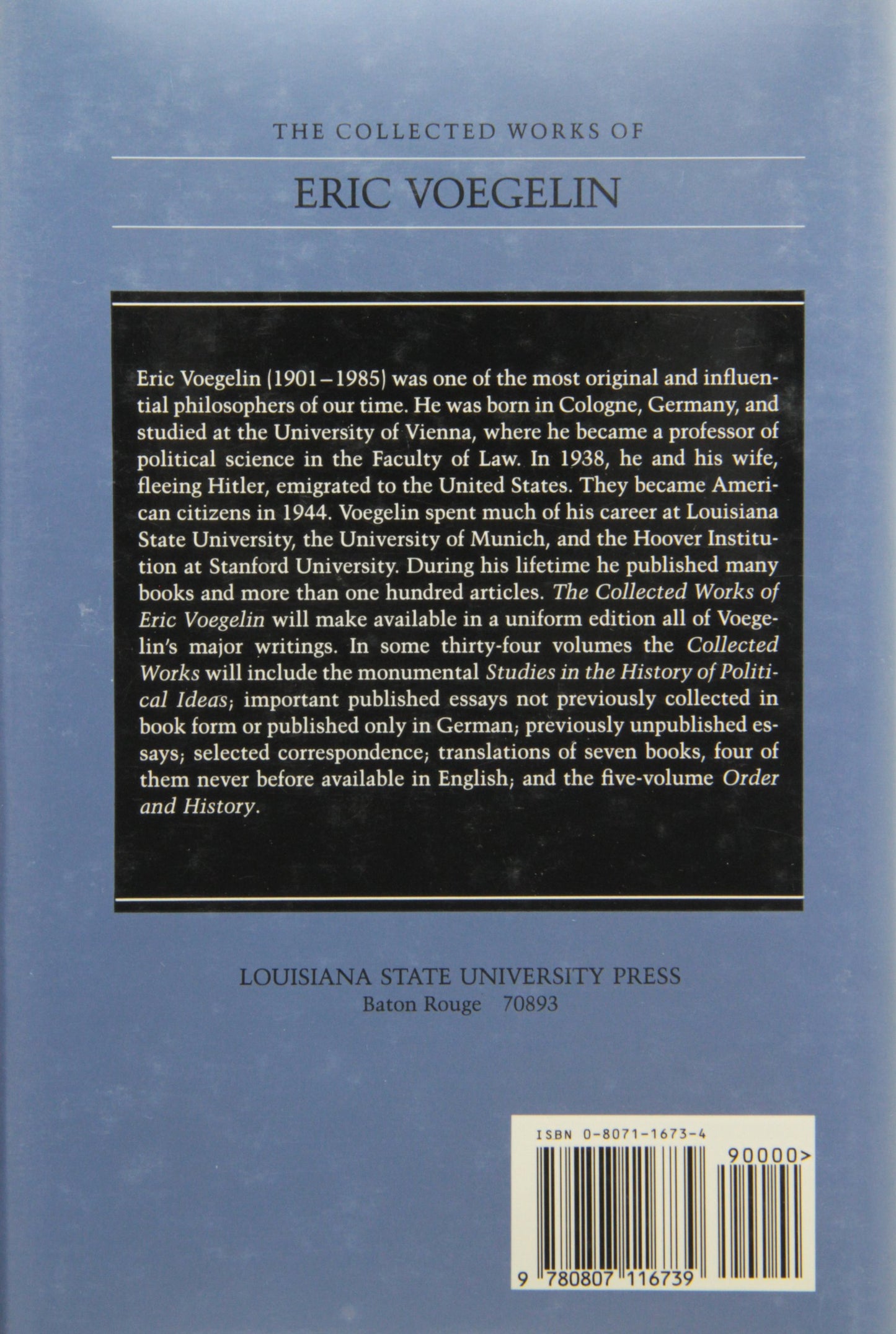 The Nature of the Law and Related Legal Writings (Collected Works of Eric Voegelin, Volume 27)