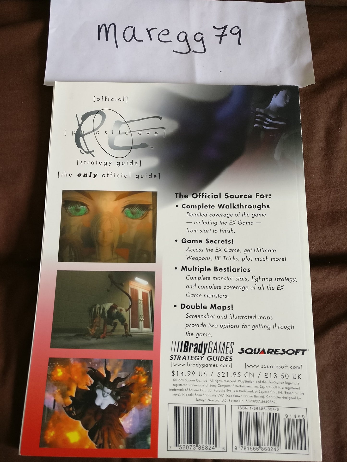 Parasite Eve : Official Strategy Guide- The Only Official Guide