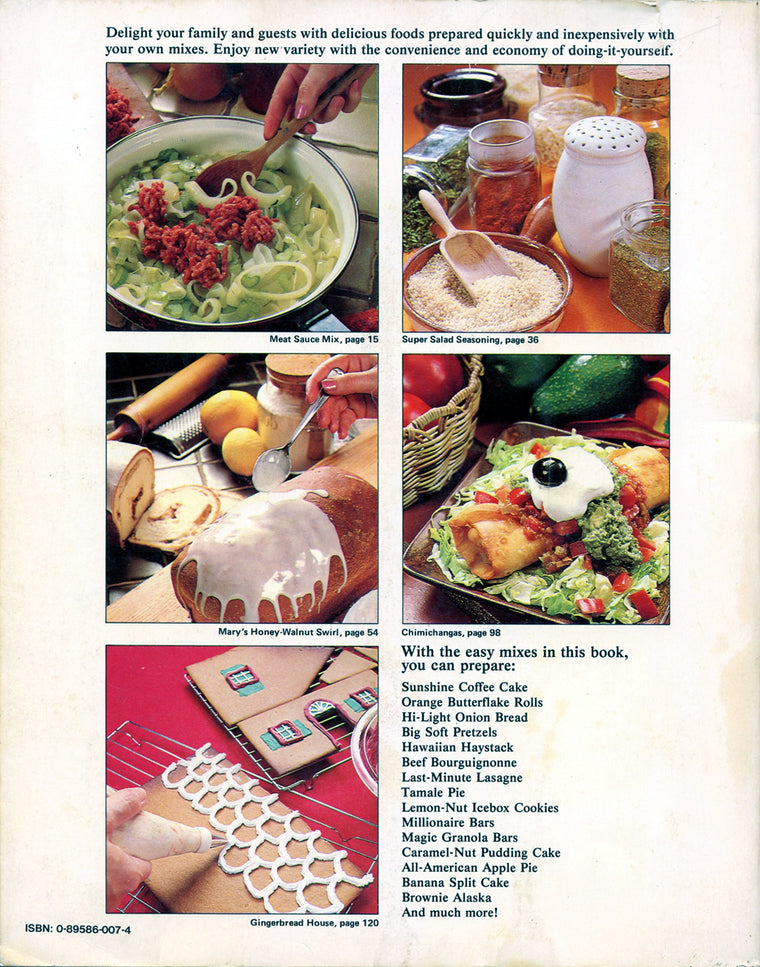 Make-a-Mix Cookery: How to Make Your Own Mixes — back cover