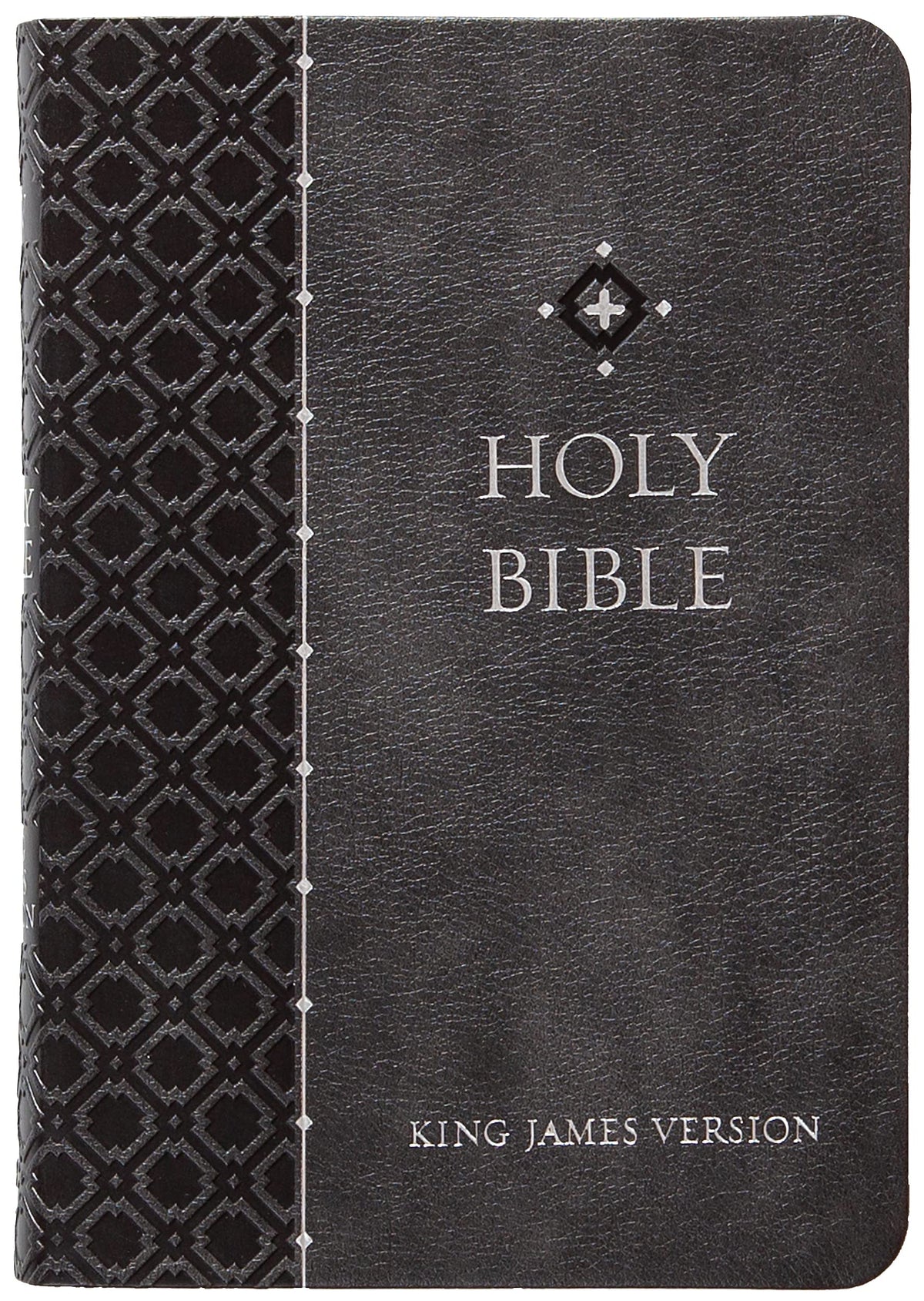 KJV Holy Bible: Granite (Gray), Compact (Print 8-pt) - Thumb Indexed, Faux Leather, King James Version