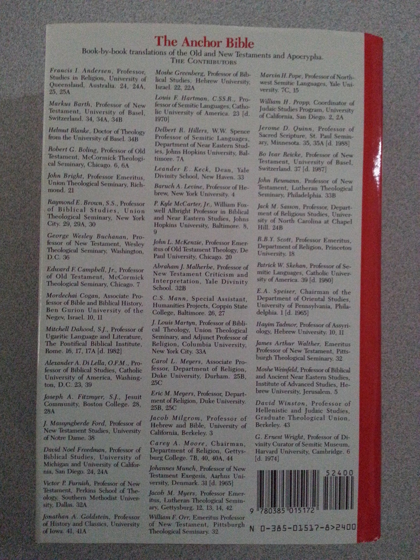 The Gospel According to John I-XII (Anchor Bible Series, Vol