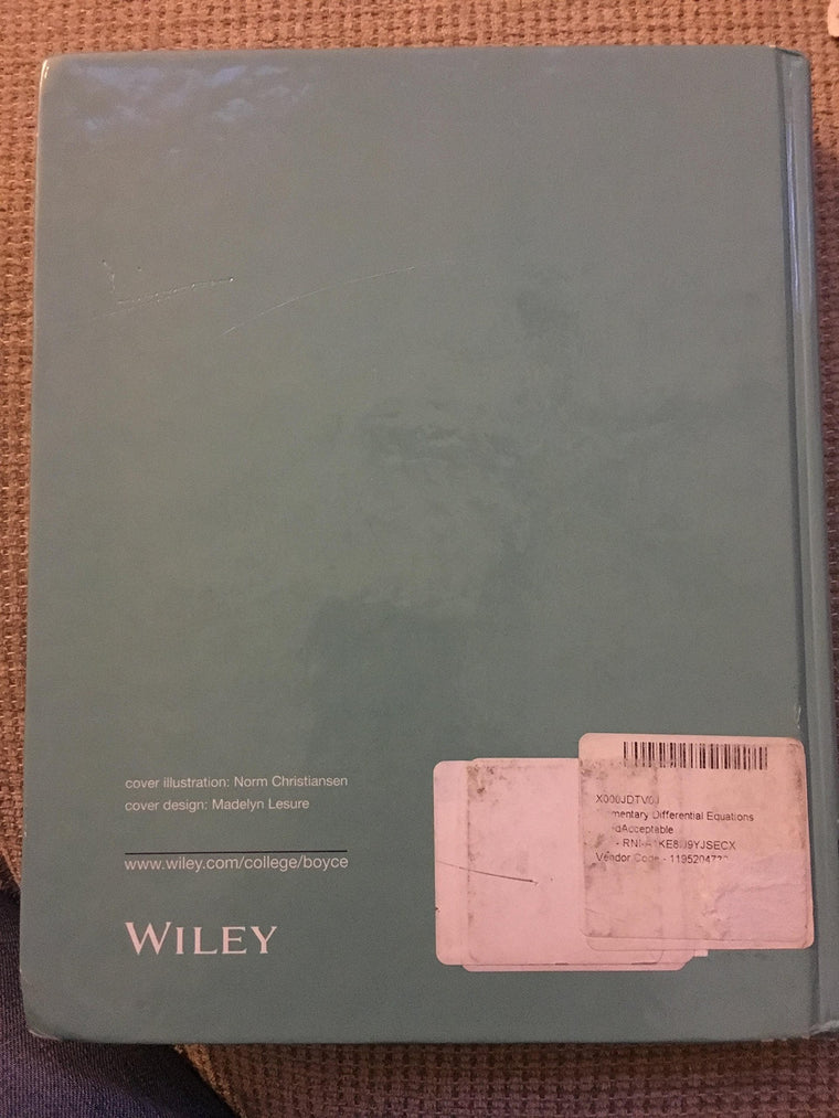 Elementary Differential Equations — back cover