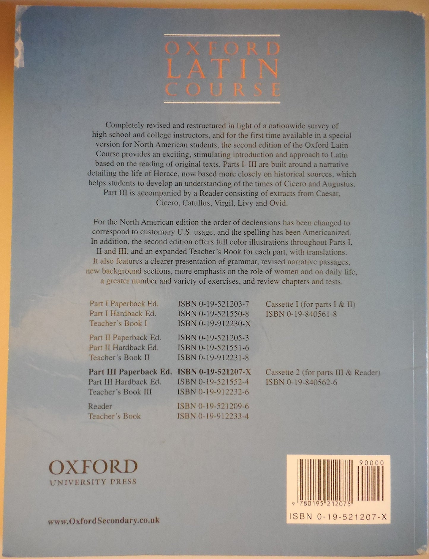 Oxford Latin Course: Part III (2nd Edition) by Balme