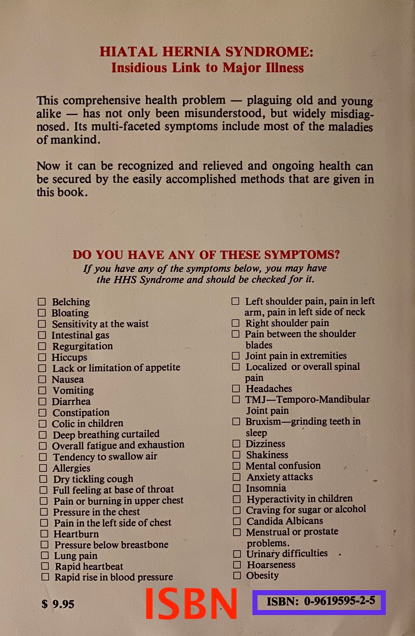 Hiatal Hernia Syndrome: Insidious Link to Major Illness Guide to Healing