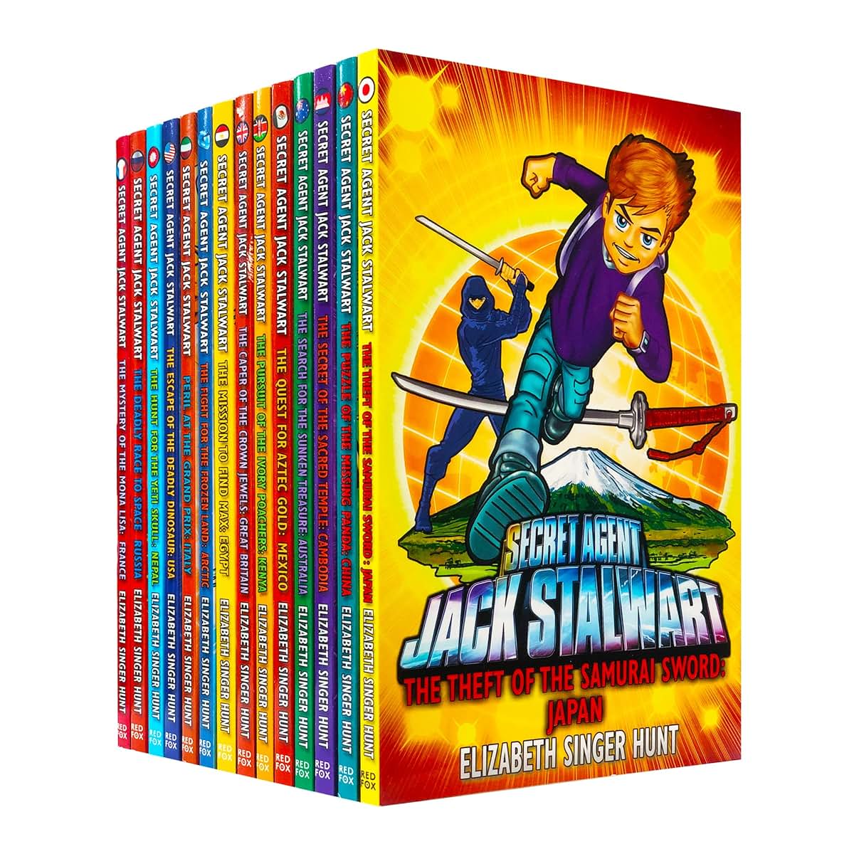 Secret Agent Jack Stalwart Collection 14 Books Set (USA, Australia, France, Great Britain, Cambodia, Kenya ,China, Italy, Russia, Mexico, Japan, Artic, Nepal, Egypt)
