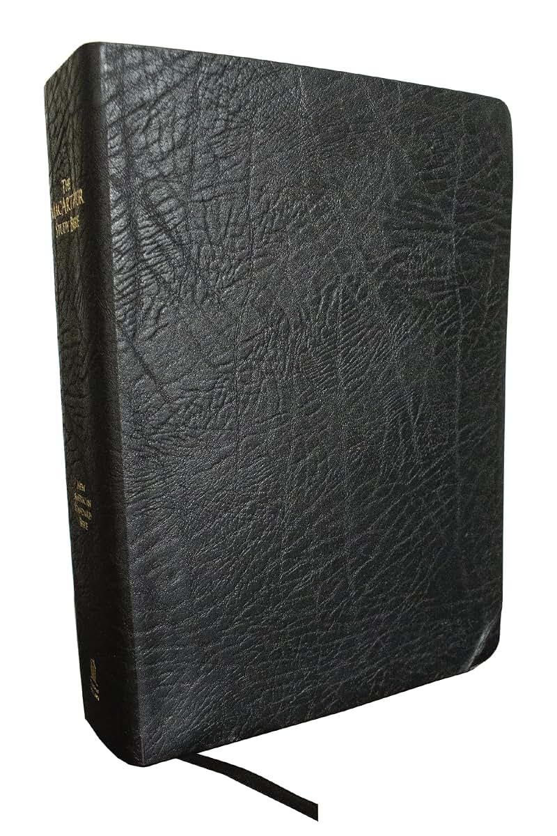The NASB, MacArthur Study Bible, Large Print, Black Bonded Leather, Thumb Indexed, 1995 Text: Unleashing God's Truth One Verse at a Time (Holy Bible, New American Standard Bible)