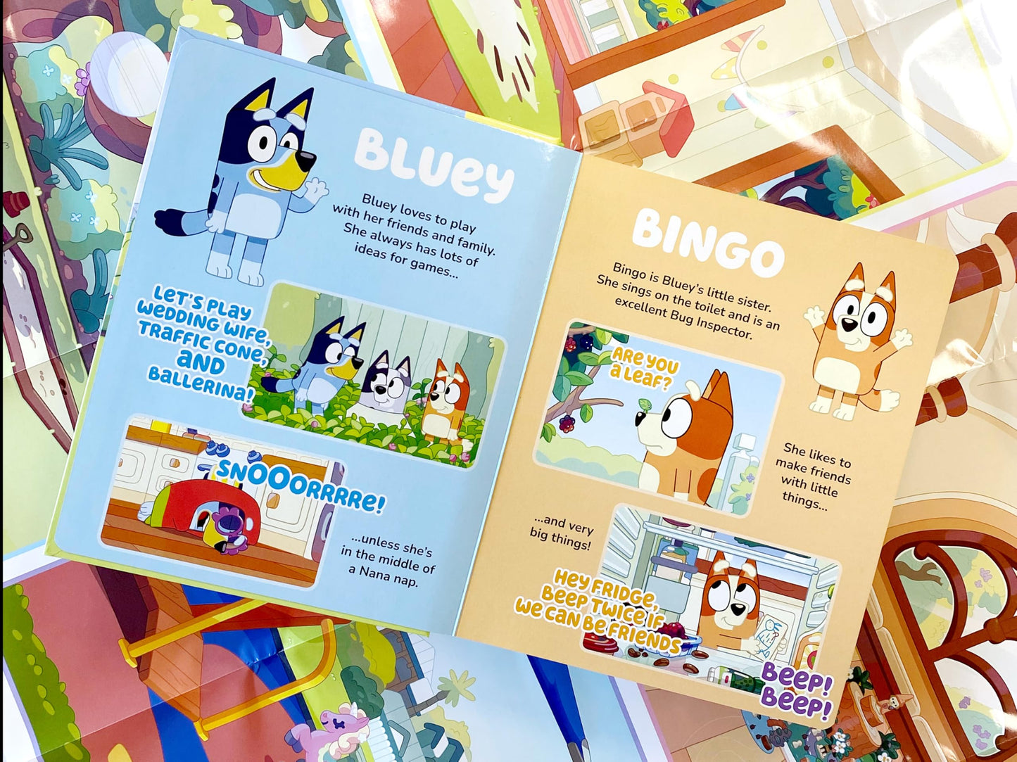 Bluey My Busy Books - Storybook, 10 figurines, playmat